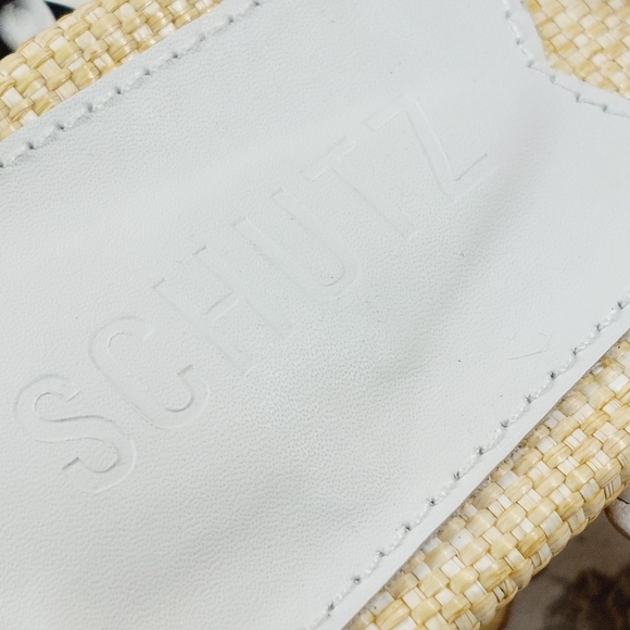 NEW Schutz Hina White Cream Flowers Square Toe Block Heel Strappy Sandals W829 - Picture 10 of 12